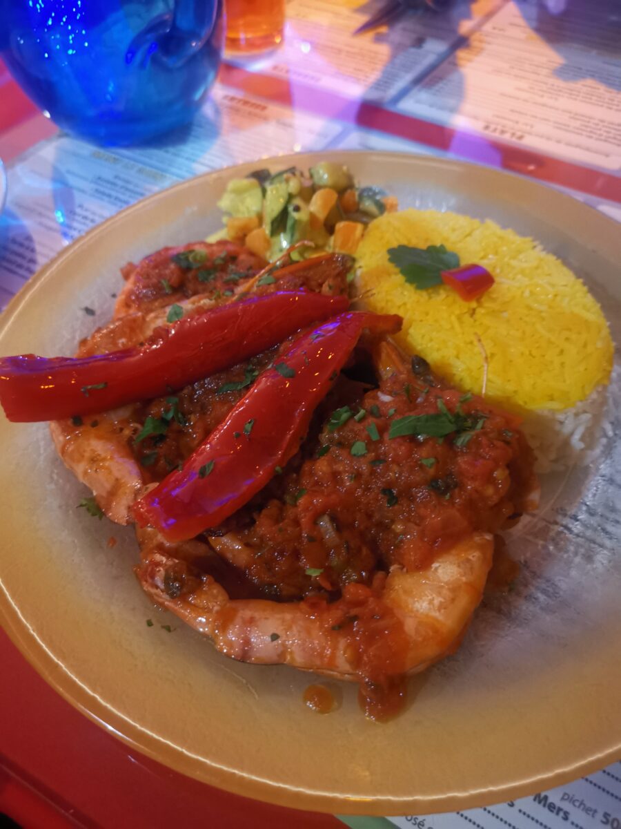 Gamberi alla salsa creola mauriziana