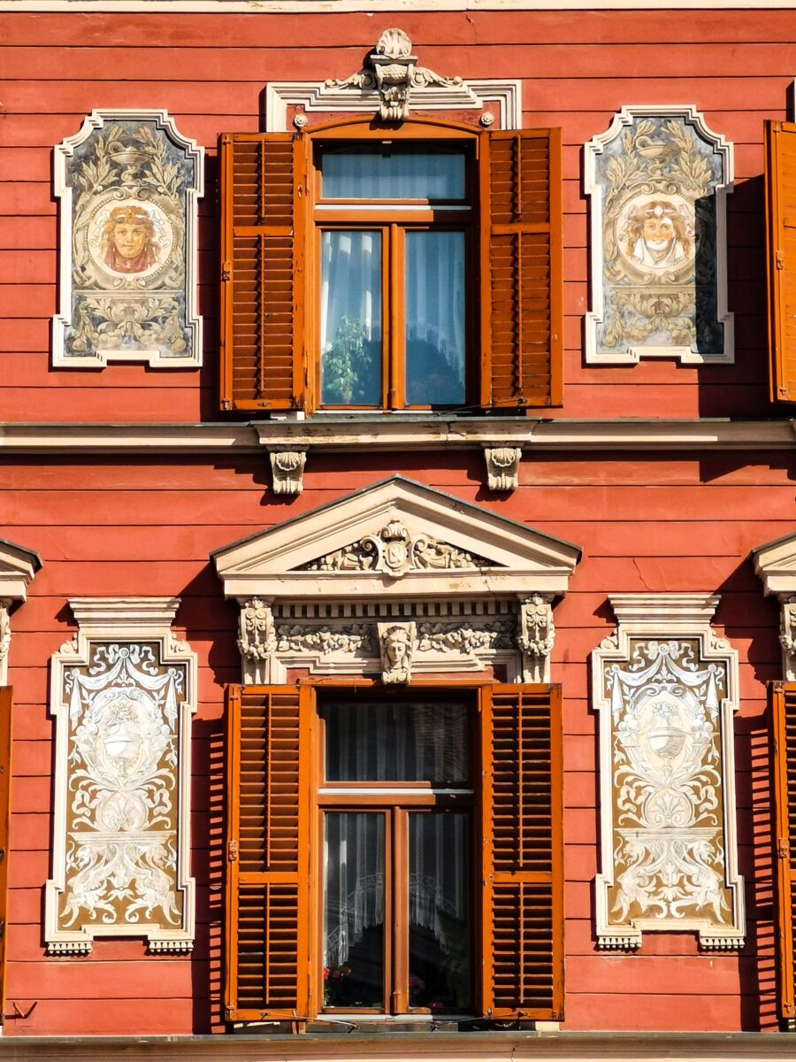 Dettaglio di un palazzo di Maribor Dettaglio di un palazzo di Maribor