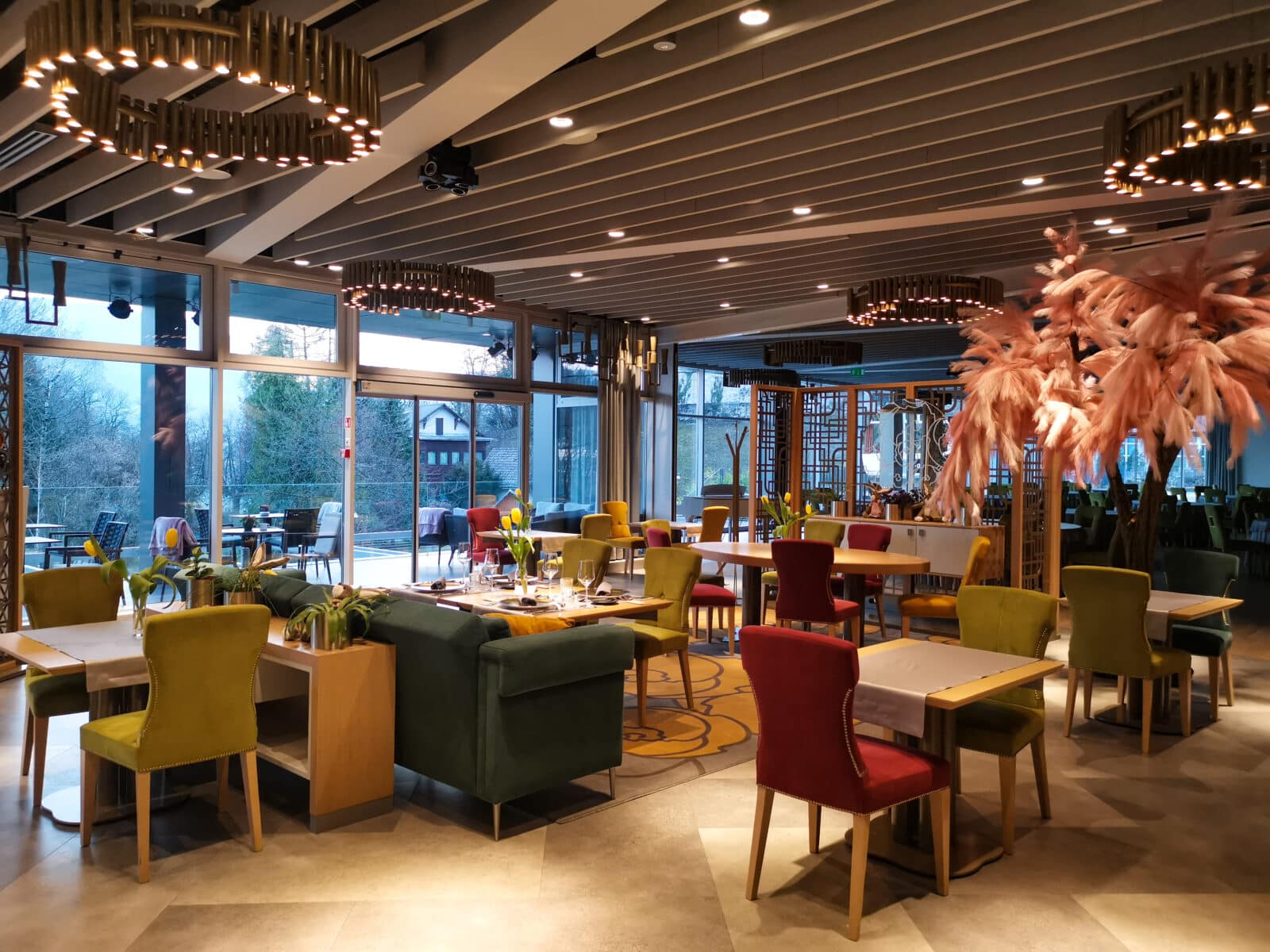 La sala colazione al Bled Rose Hotel La sala colazione al Bled Rose Hotel