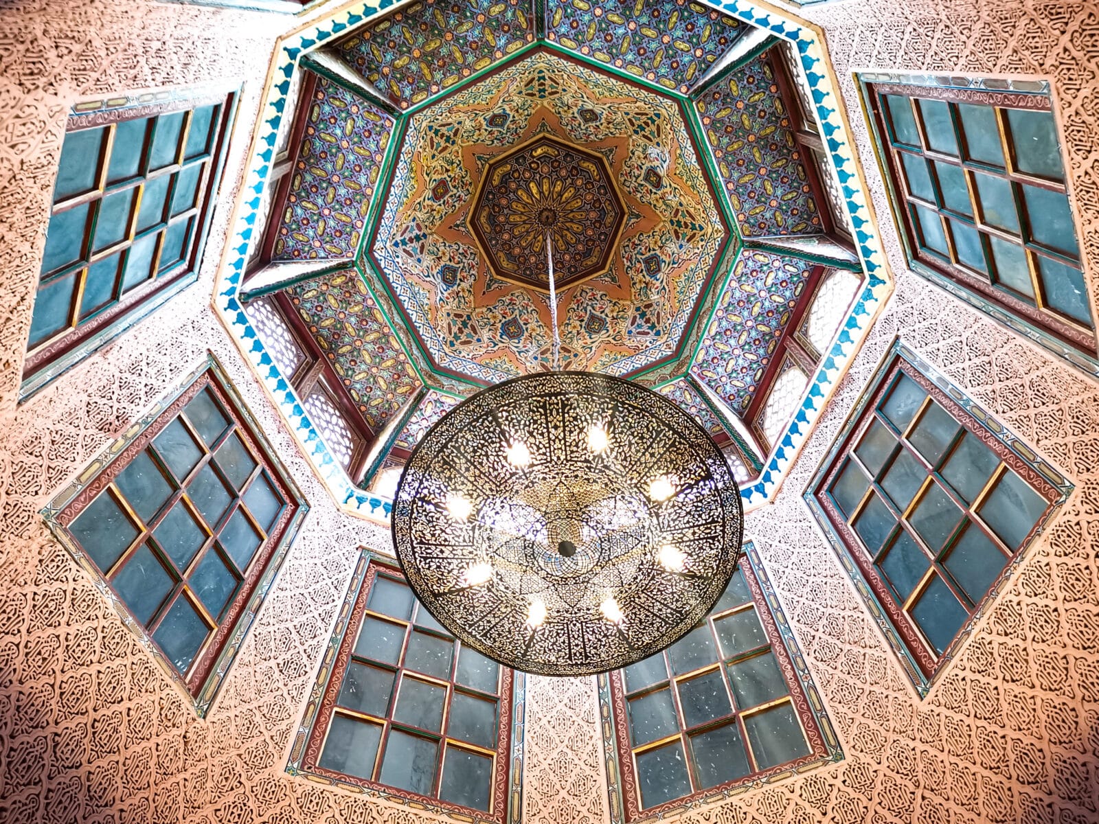 Il soffitto dell'Hammam Mernissi