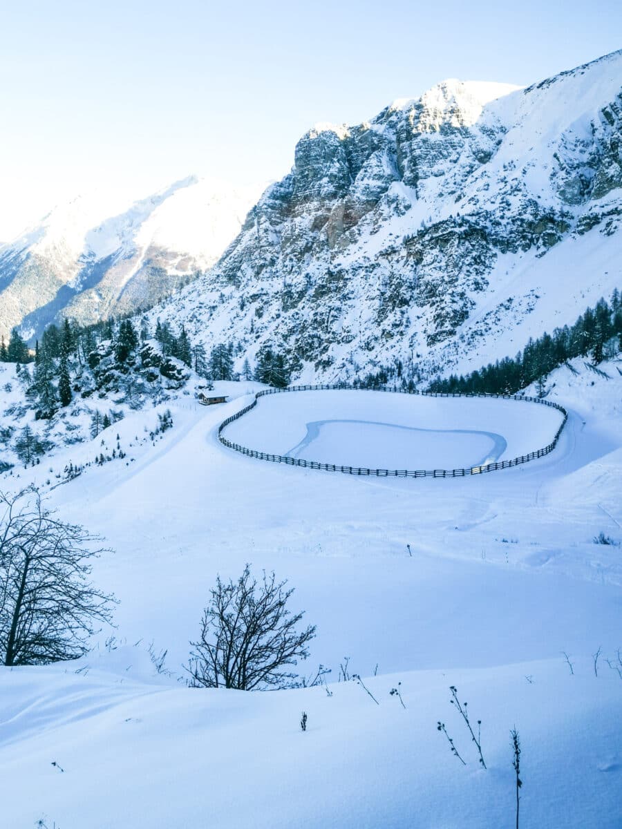 Vista sulle piste di Ladurns Vista sulle piste di Ladurns