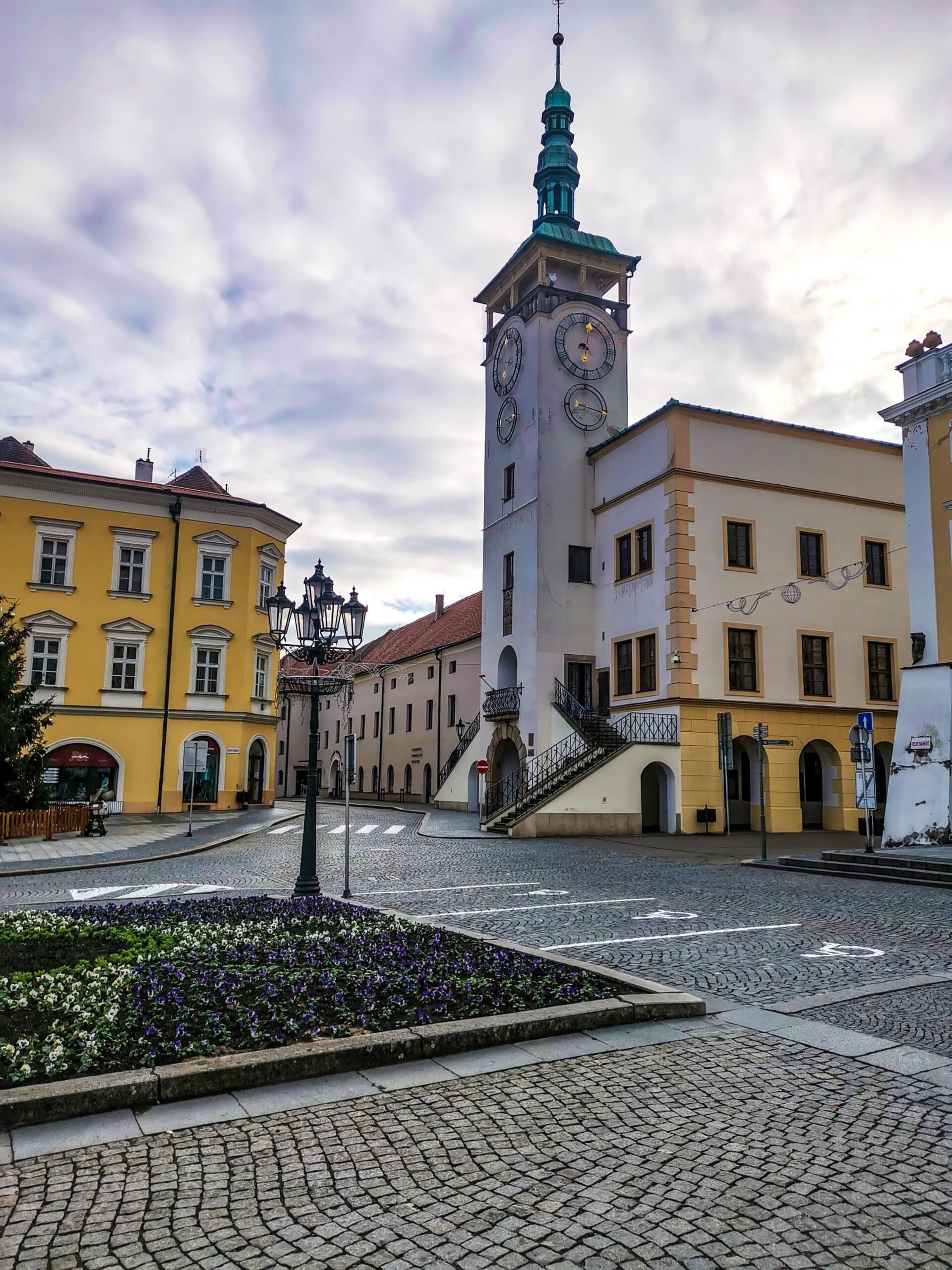 Scorcio della piazza centrle di Kroměříž